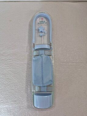 Tumbler Accessory Set Light Blue Star Straw Topper 4 Piece Set